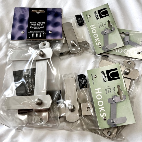NWT multiples available! UMBRA Vintish double wall hooks brushed nickel … - Picture 5 of 12